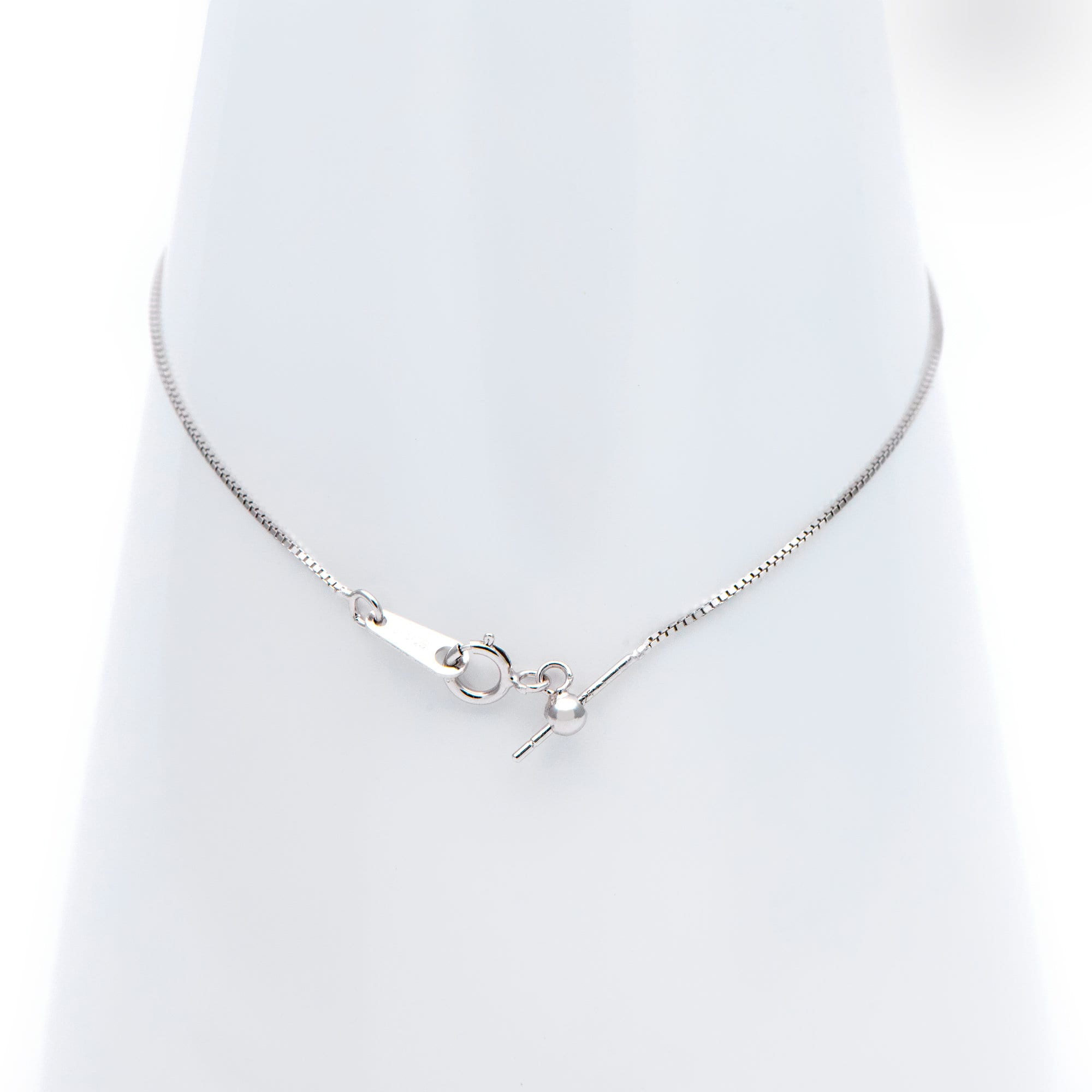 Adjustable Sterling Silver Bracelet, Gold/ Rhodium plated 0.7mm Dainty Box Chain, 7.2" Inch (CY-010)